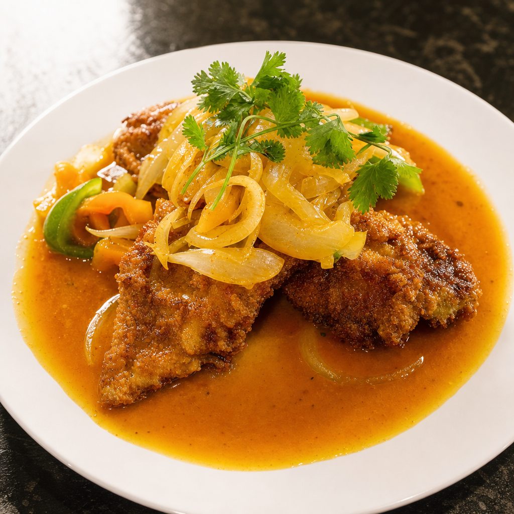 Crispy Snapper Curry.